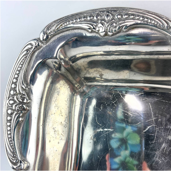 Wilton Armetale 12" Square Serving Bowl designed by Juan Vela Studio - Picture 4 of 6